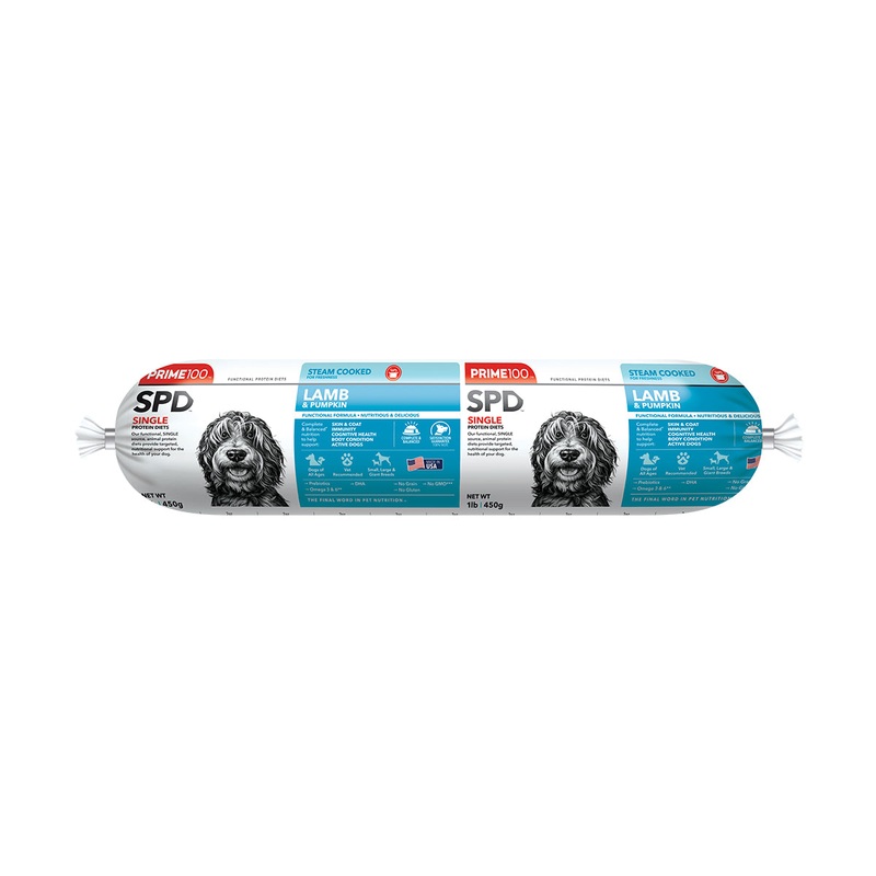 Prime100 SPD Fresh Roll Lamb & Pumpkin 1lb