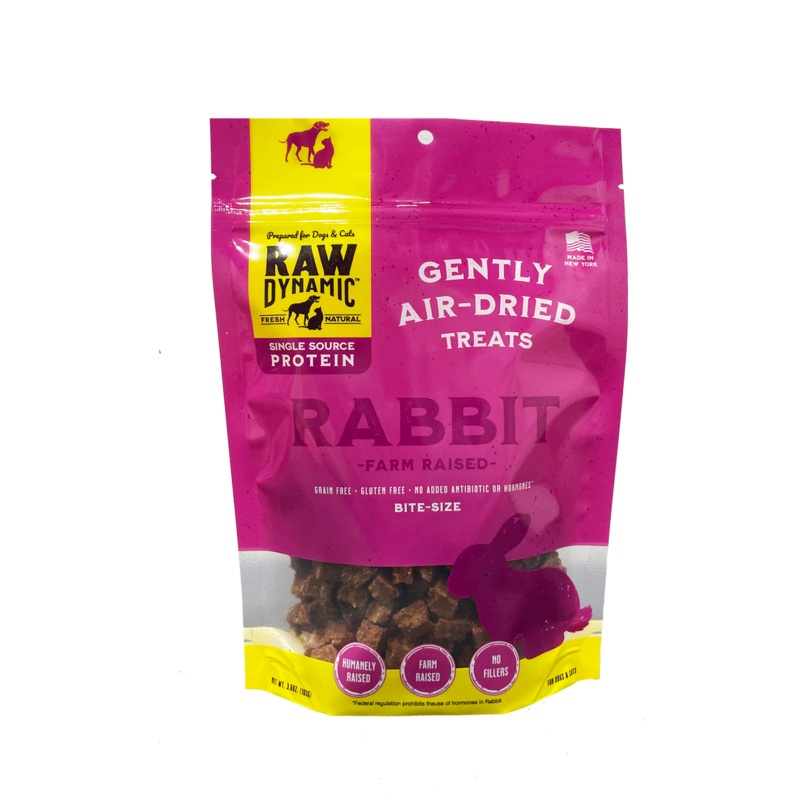 Raw Dynamic Air Dried Dog Treat Rabbit 3.6oz