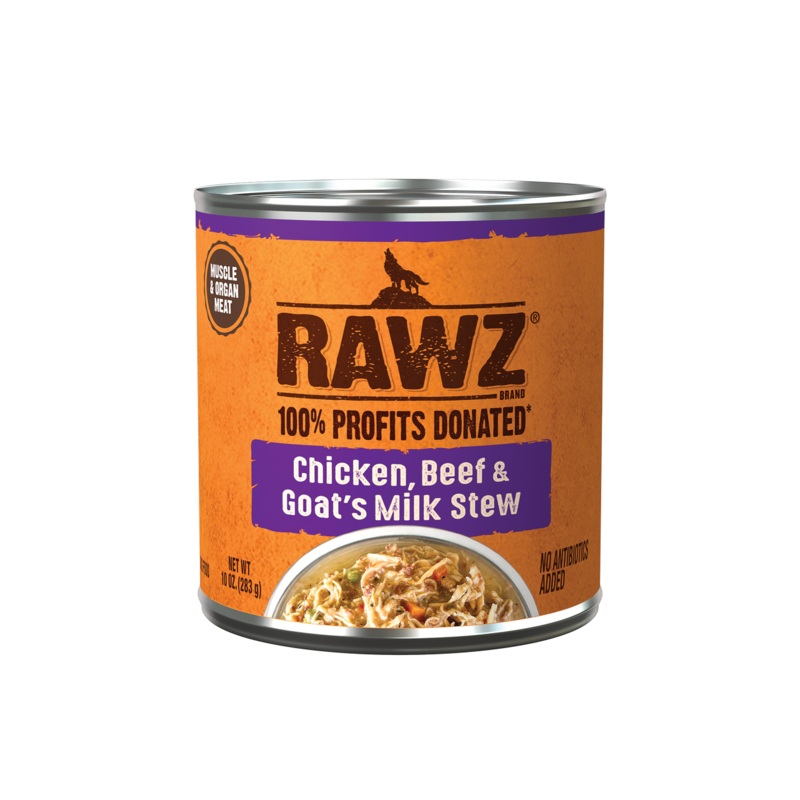 Rawz Chicken, Beef & Goats Milk Stew Dog Food 10oz