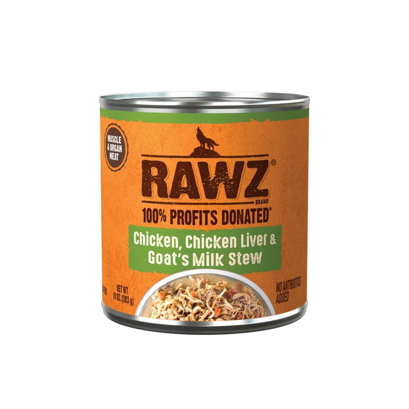 Rawz Chicken,Chicken Liver & Goats Milk Stew Dog Food 10oz