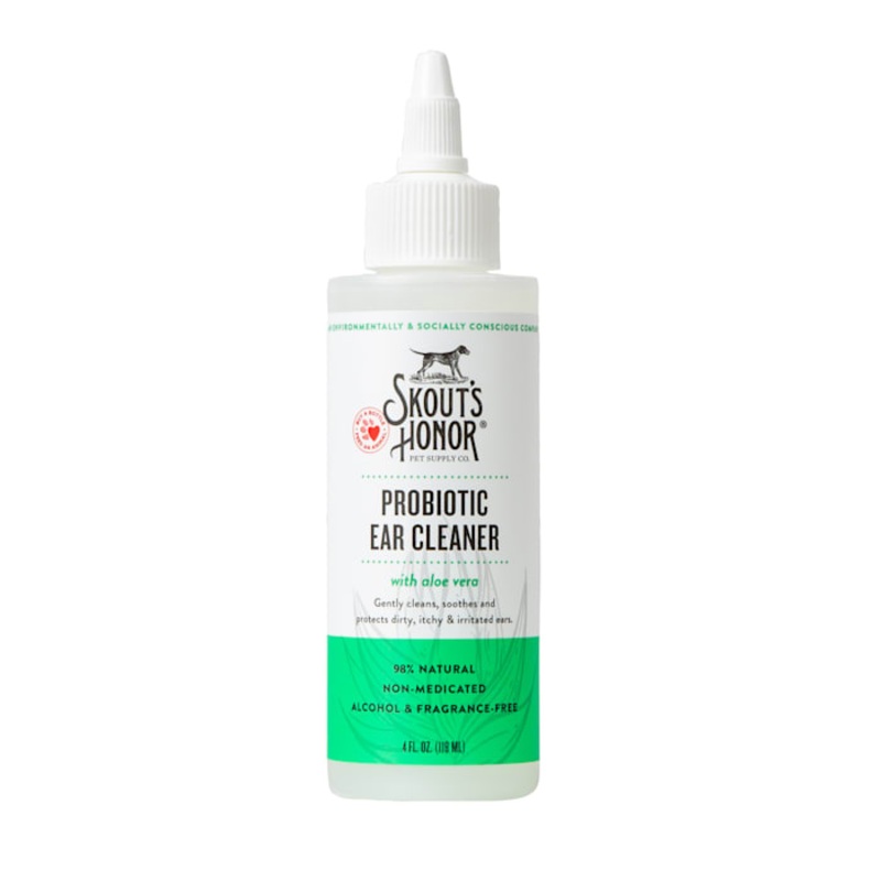 SKOUT S HONOR: Probiotic Ear Cleaner for Pets - Gently Cleans  Soothes  and Protects Dirty  Itchy  and Irritated Ears - Fragrance-Free