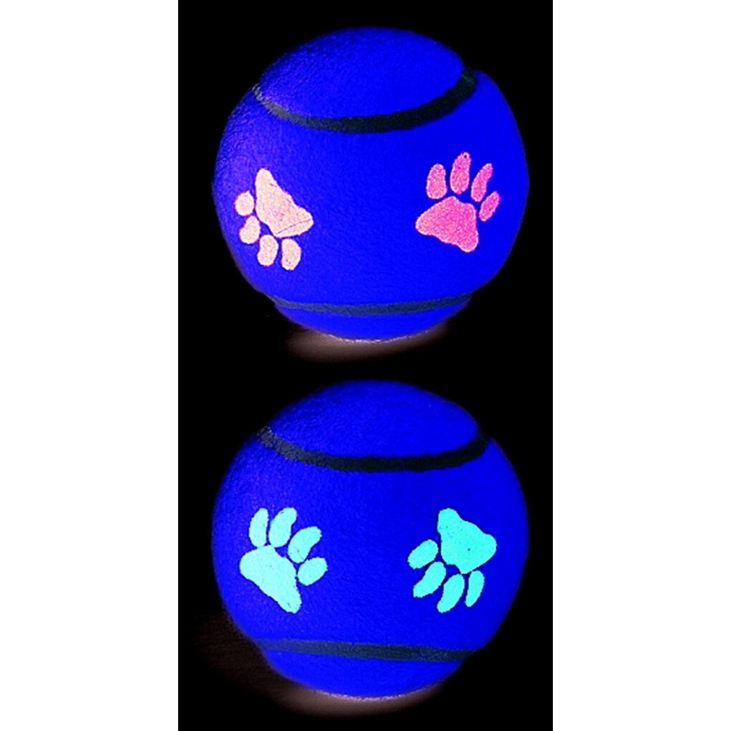 Spot Ethical Pet Dog Toy Mint Flavored Paw Print Tennis Balls 2.5In 2Pk
