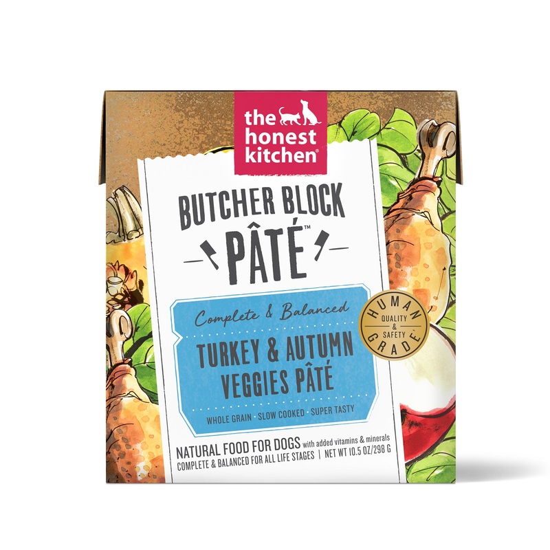 The Honest Kitchen Butcher Block Pt: Turkey & Autumn Veggies Wet Dog Food 10.5oz