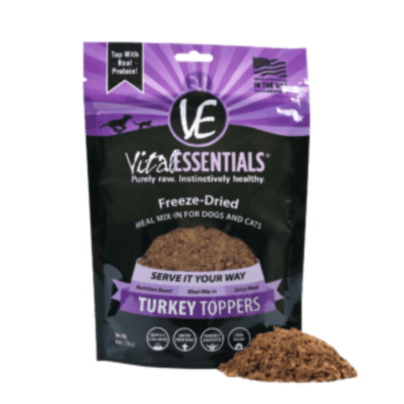 Vital Essentails Freeze Dried Topper for Dogs 6oz Turkey