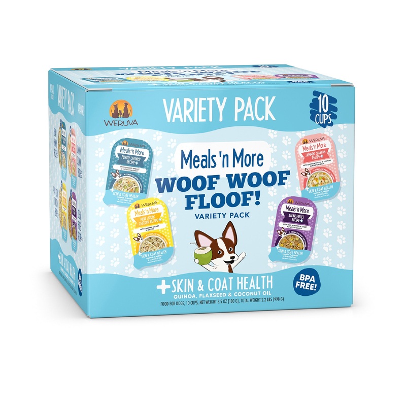 Weruva Classic Meals N More 3.5oz Cup Dog Food Variety 10 Pack Woof Woof Floof!