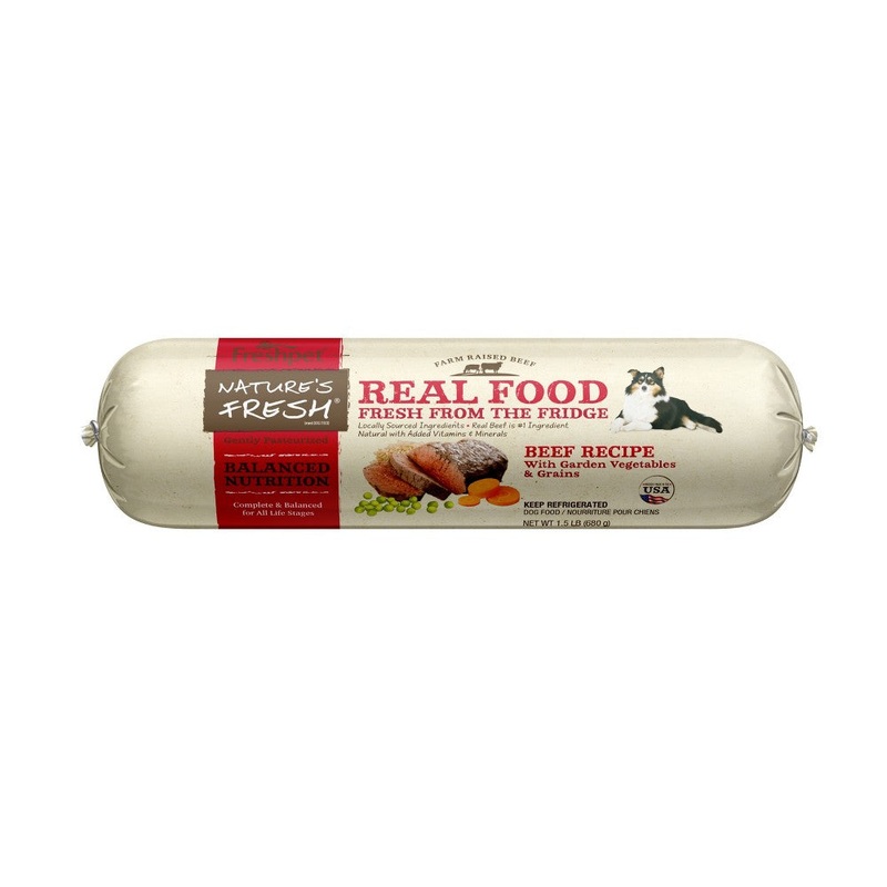 Freshpet Nature's Fresh Roll Beef Recipe Refrigerated Wet Dog Food - 1.5lbs