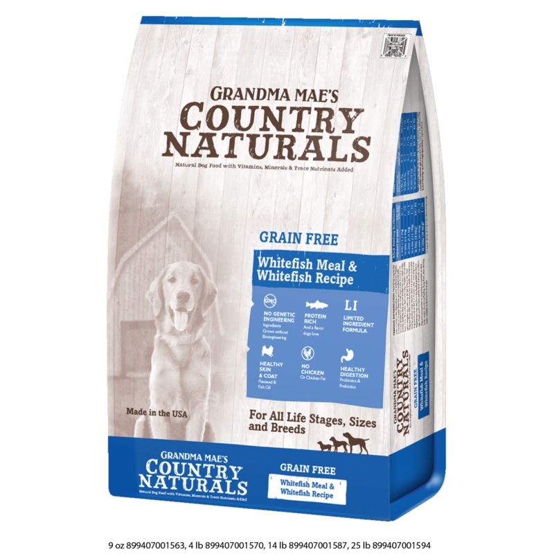 Grandma Mae's Country Naturals Grain-Free Whitefish Recipe Dry Dog Food 23lb