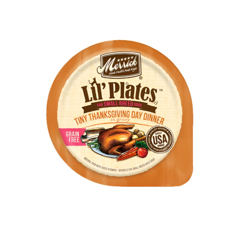 Merrick Lil' Plates Tiny Thanksgiving Day Dinner Grain Free Wet Dog Food, 3.5oz Can