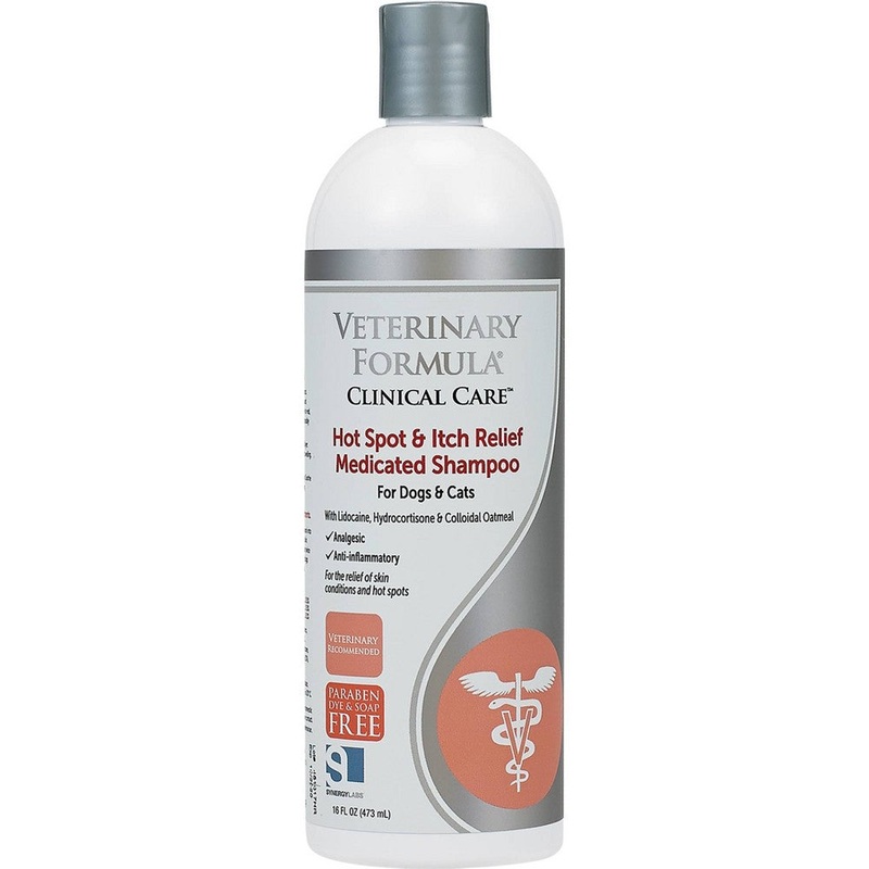 Synergy Labs Veterinary Formula Clinical Care Hot Spot and Itch Relief Medicated Shampoo for Dogs & Cats 17oz