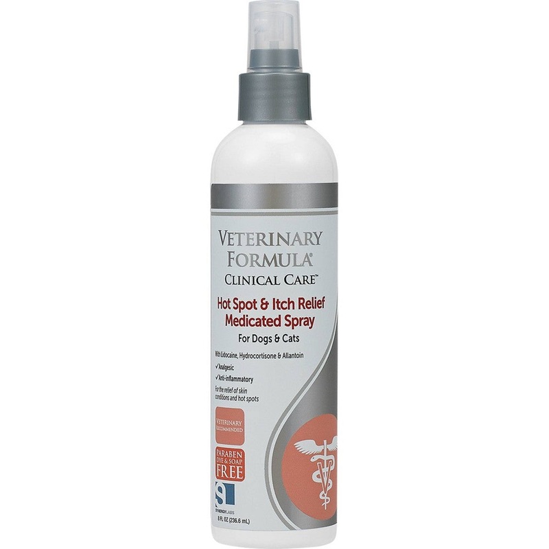 Synergy Labs Veterinary Formula Clinical Care Hot Spot and Itch Relief Medicated Spray for Dogs and Cats  8oz