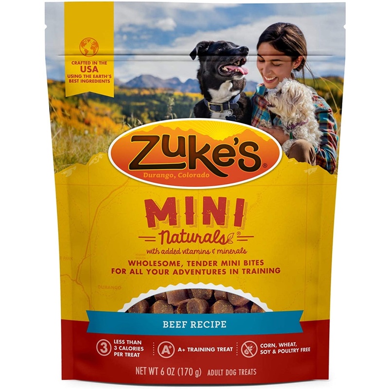 Zuke s Mini Naturals Training Dog Treats Beef Recipe - 6 oz Pouch
