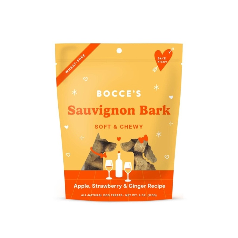 Bocce's Bakery Soft & Chewy Dog Treats Sauvignon Bark 6 oz