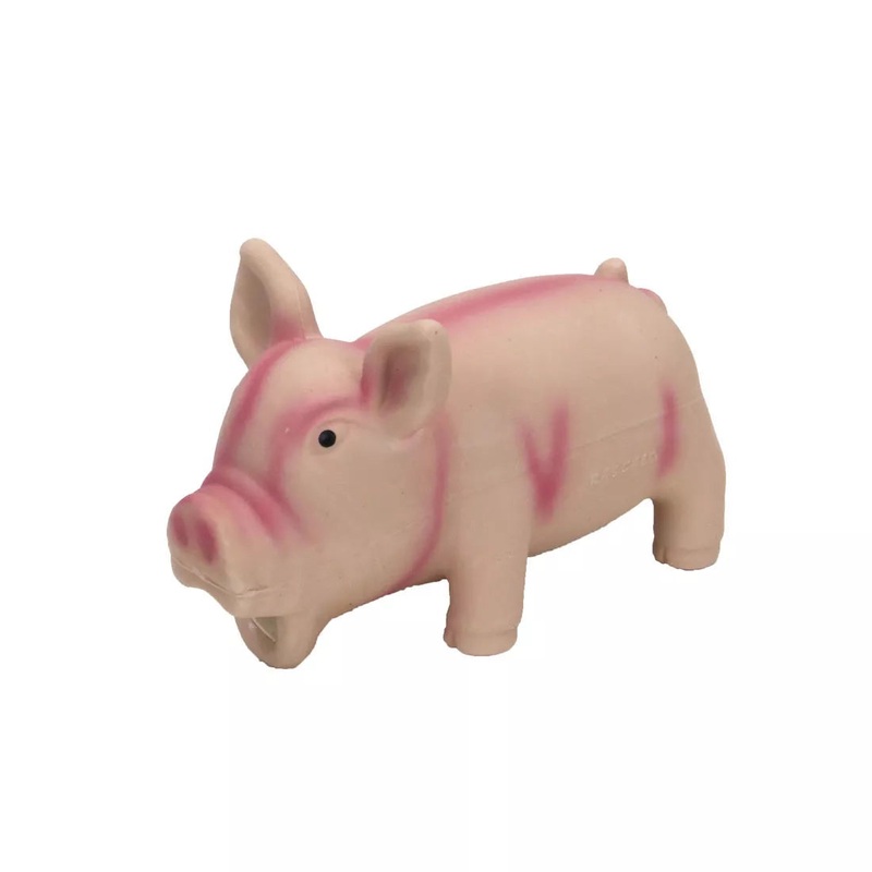 Coastal Rascals Grunt Dog Toy 6.25in Pink Pig