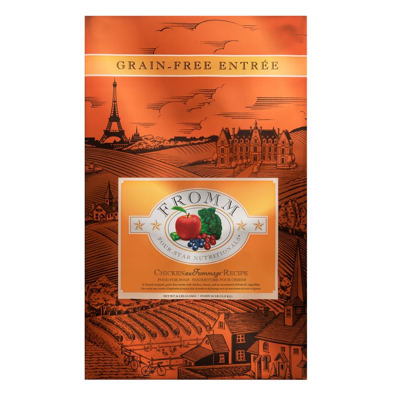 Fromm Four-Star Nutritionals Chicken au Frommage Recipe Food for Dogs 26 lb