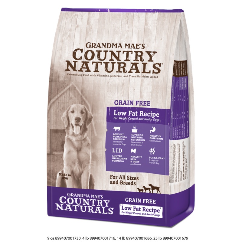 Grandma Mae's Country Naturals Grain-Free Low Fat Recipe Dry Dog Food, 23 Lb