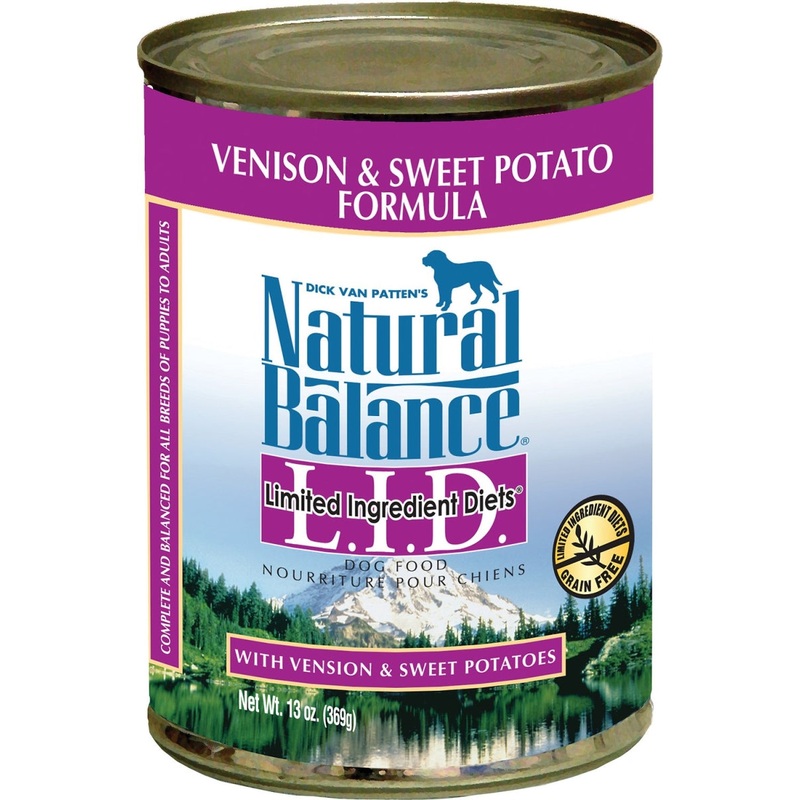 Natural Balance L.I.D. Limited Ingredient Diets Canned Wet Dog Food, Grain Free, Sweet Potato & Venison Formula, 13-Ounce