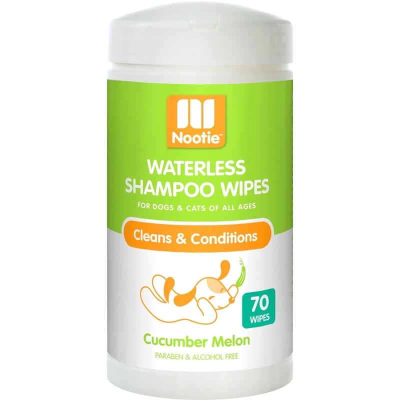 Nootie Waterless Shampoo Dog Wipes Cucumber Melon 70ct