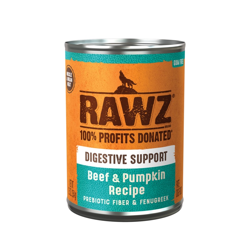 Rawz Digestive Beef & Pumpkin Dog Canned 12.5oz