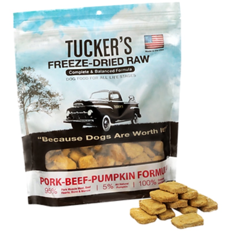 Tuckers Freeze Dried 14oz Raw Diet Pork Beef Pumpkin