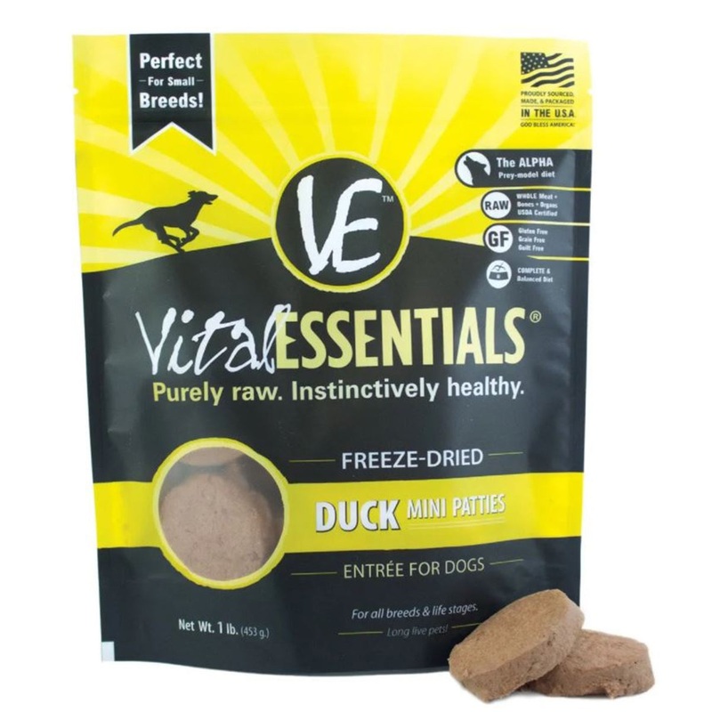 Vital Essentials 14oz Freeze Dried Mini Pate Duck Dog Food