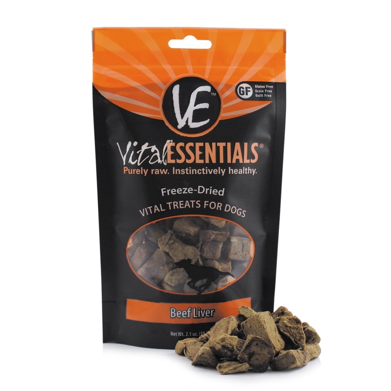 Vital Essentials Freeze-Dried Vital Treats Grain Free Beef Liver Freeze Dried Dog Treat, 2.1 oz