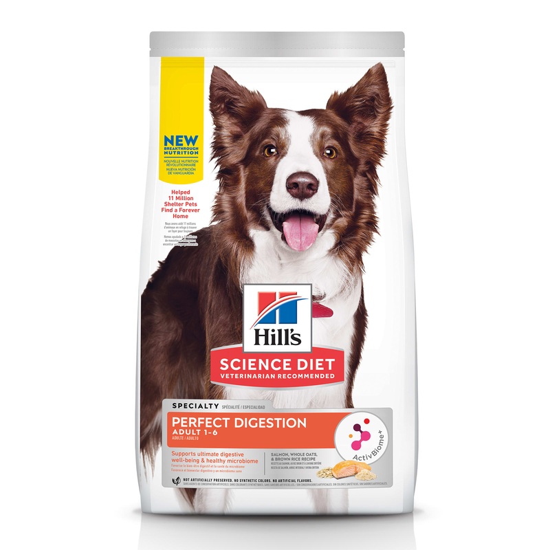 Hill's Science Diet Adult Perfect Digestion Salmon Dry Dog Food, 12 lbs.