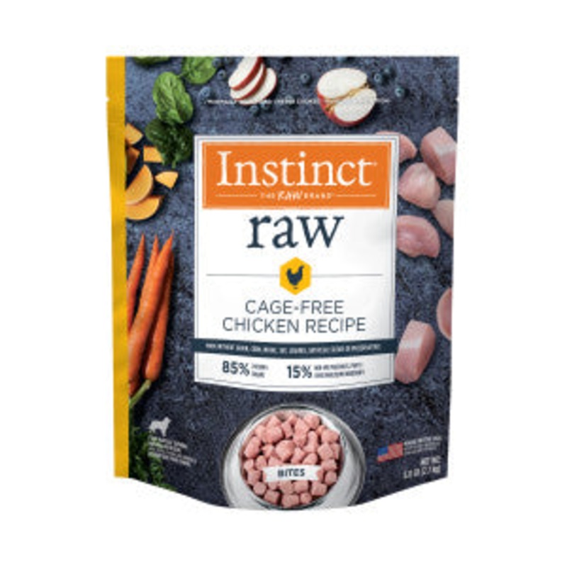 Nature's Variety Instinct Frozen Dog Food 85% Bites 6lb Chicken