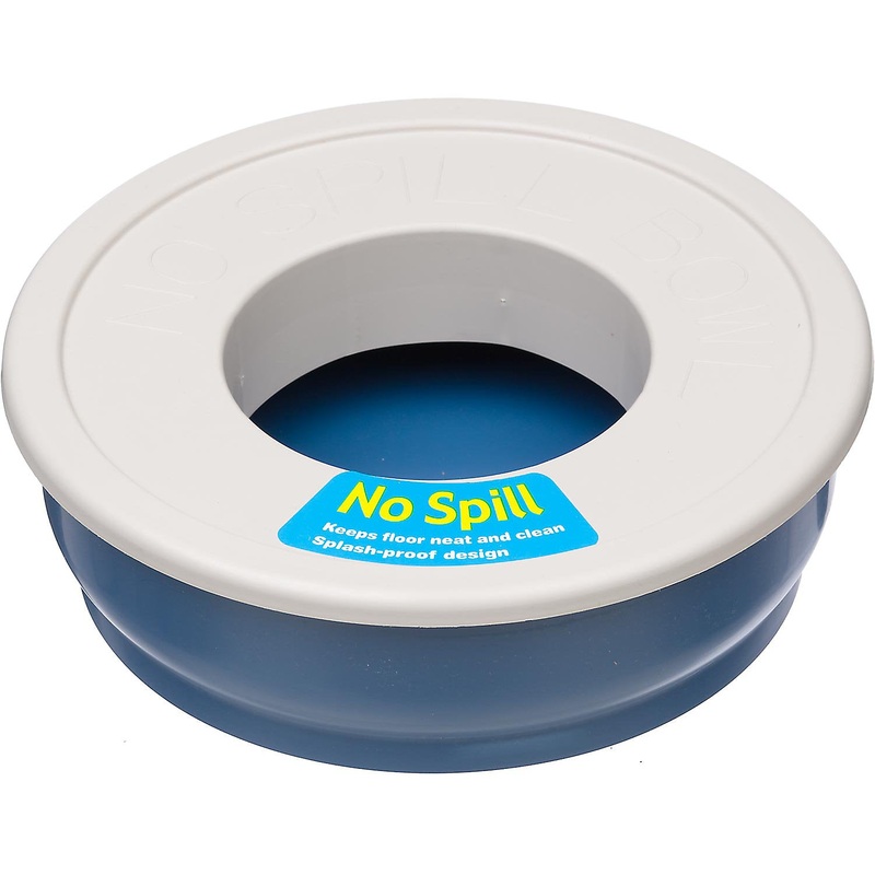 Petmate No Spill Pet Bowl  Blue  48 oz.