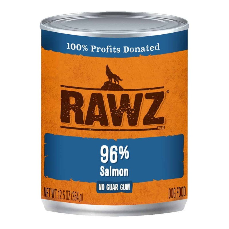 Rawz Canned Dog Food 12.5 oz Pate 96%  Salmon