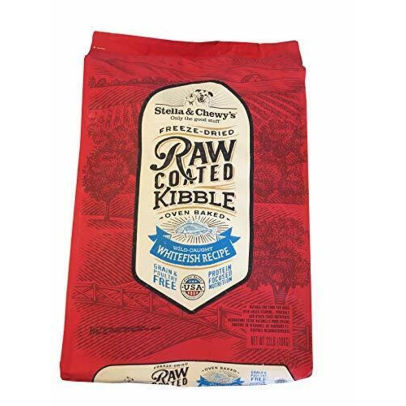 Stella & Chewy's Raw Coated Kibble Grain-Free Wild-Caught Whitefish Recipe Dog Food, 22 Lb