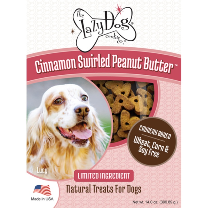 The Lazy Dog Cinnamon Swirled Peanut Butter Dog Treats, 14oz