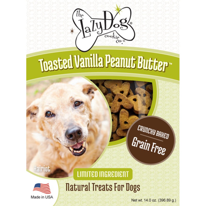 The Lazy Dog Grain Free Toasted Vanilla Peanut Butter Dog Treats, 14oz