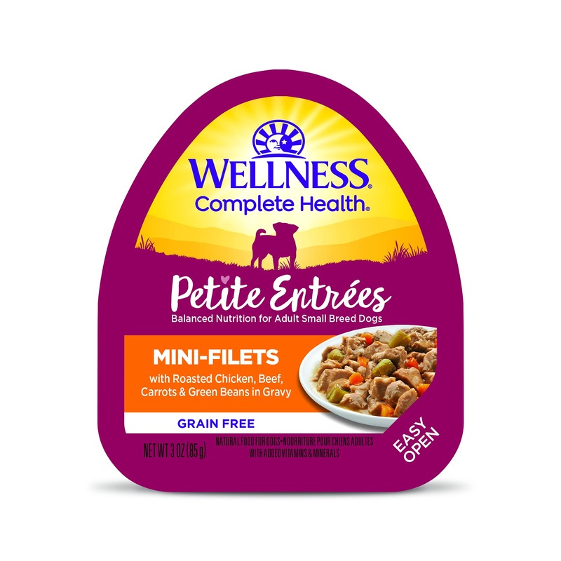Wellness Petite Entres Mini-Filets with Roasted Chicken, Beef, Carrots, & Green Beans in Gravy 3oz Cup