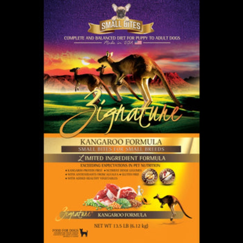 Zignature Kangaroo Formula Grain-Free Small Bites Dry Dog Food 12.5lb