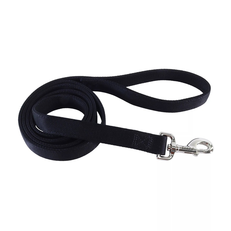 Coastal Double Ply 4ft Long 1in Dog Leash Black