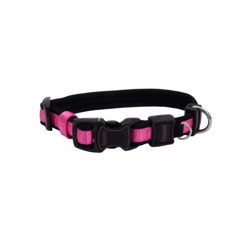 Coastal Inspire 1in Wide 14-20in Dog Collar Pink