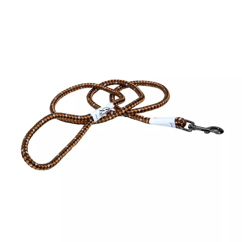 Coastal K9 Explorer 6ft Long 1/2in Reflective Braided Rope Snap Dog Leash Campfire Orange