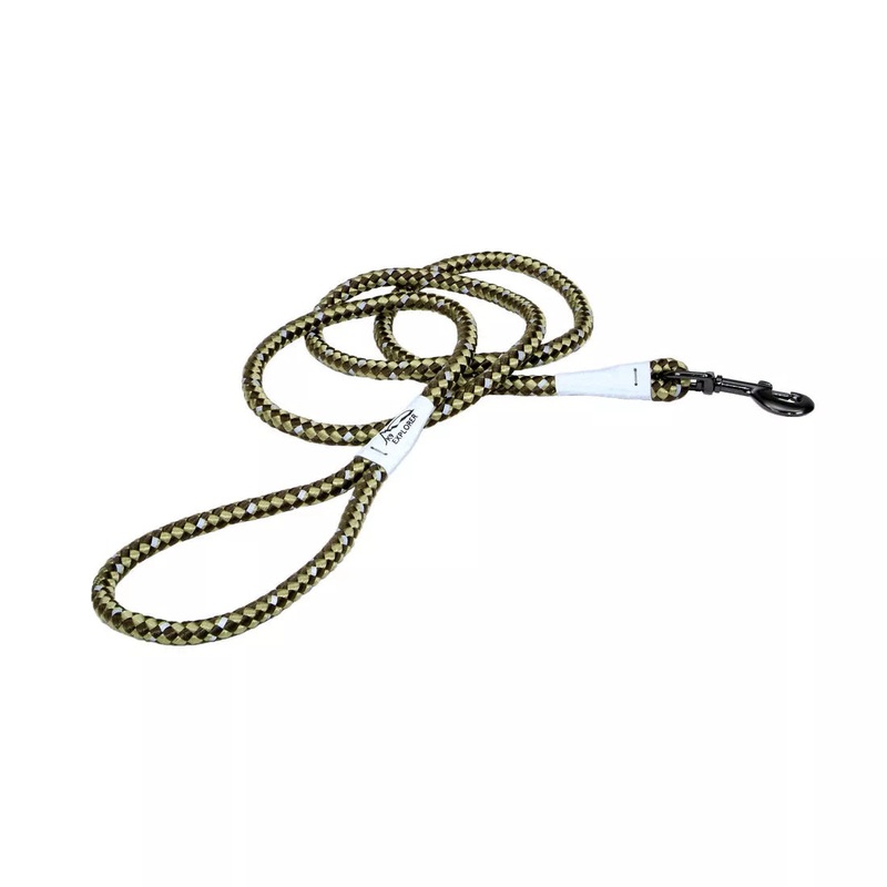 Coastal K9 Explorer 6ft Long 1/2in Reflective Braided Rope Snap Dog Leash Fern