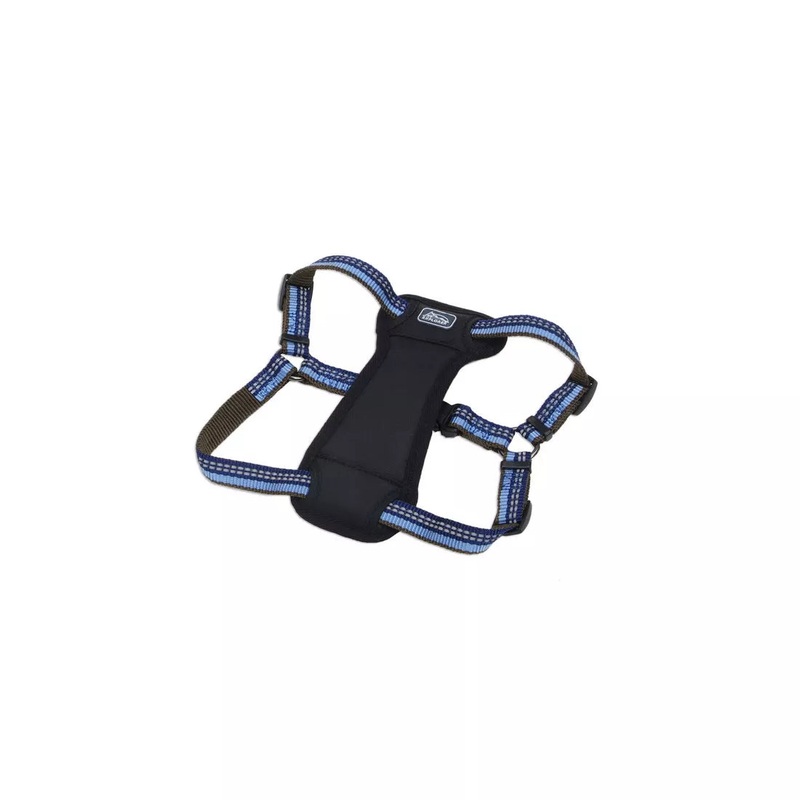 Coastal K9 Explorer Reflective Adjustable 1in Wide 26-38in Padded Dog Harness Sapphire