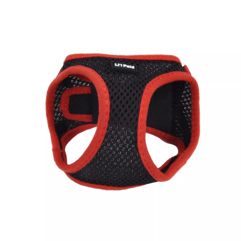 Coastal Li'l Pals 3/8in Wide 8-10in Comfort Mesh Dog Harness Black