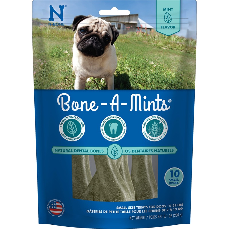 N-Bone Bone-A-Mints Dental Treat Mint Flavor SMALL 10ct 8.1 oz