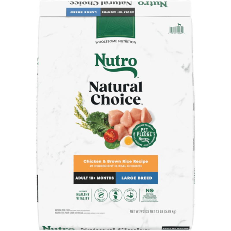 Nutro Natural Choice Dry Dog Food Large Breed Adult Chicken & Brown Rice Recipe 13lb bag