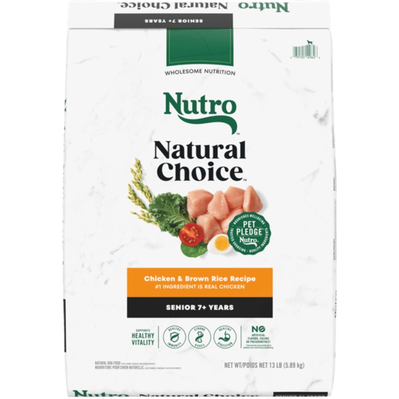 Nutro Natural Choice Dry Dog Food Senior Chicken & Brown Rice Recipe 13lb bag