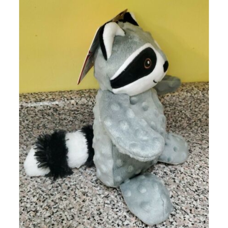 Petlou Dotty Friends Raccoon Dog Toy One Size Grey