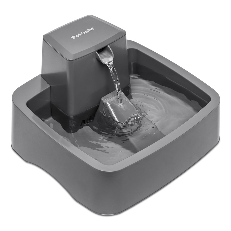 PetSafe Drinkwell 1 Gallon Dog and Cat Water Fountain  Best for Medium-Sized Dog Breeds and Multiple Cat Households  Easy-to-Clean Design  Filter Included