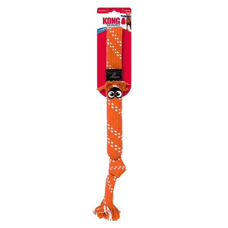 Rogz Scrubz Dog Toy Large Orange 21in