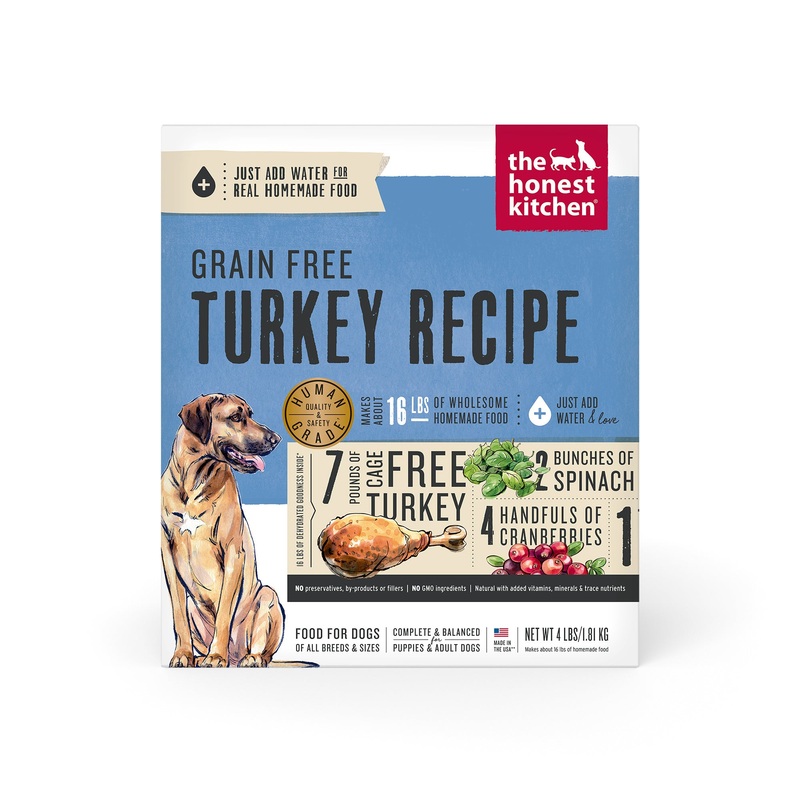The Honest Kitchen Dehydrated Grain Free Turkey Dog Food 4lb