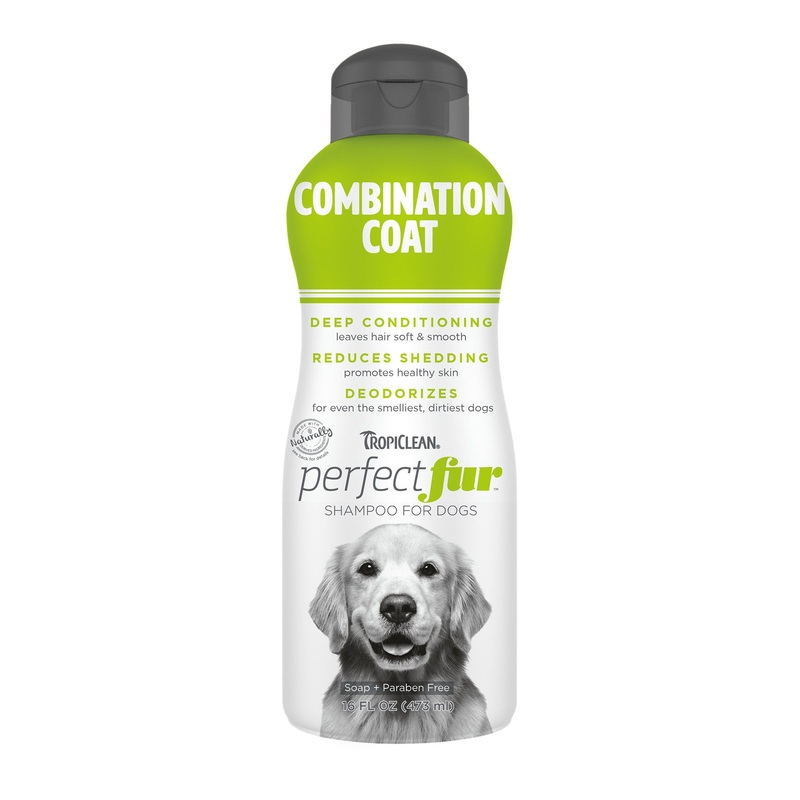 TropiClean PerfectFur Combination Coat Shampoo for Dogs, 16oz