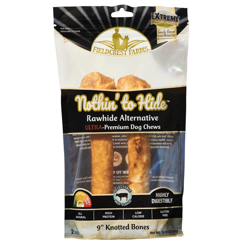 Fieldcrest Farms Nothin' to Hide 9 Knotted Beef Flavor Bone Ultra Premium Dog Chews