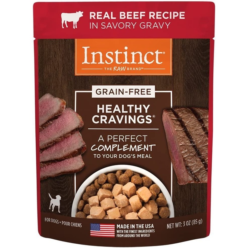 Healthy Cravings Grain Free Recipe Natural Wet Dog Food Toppers Beef 3 oz